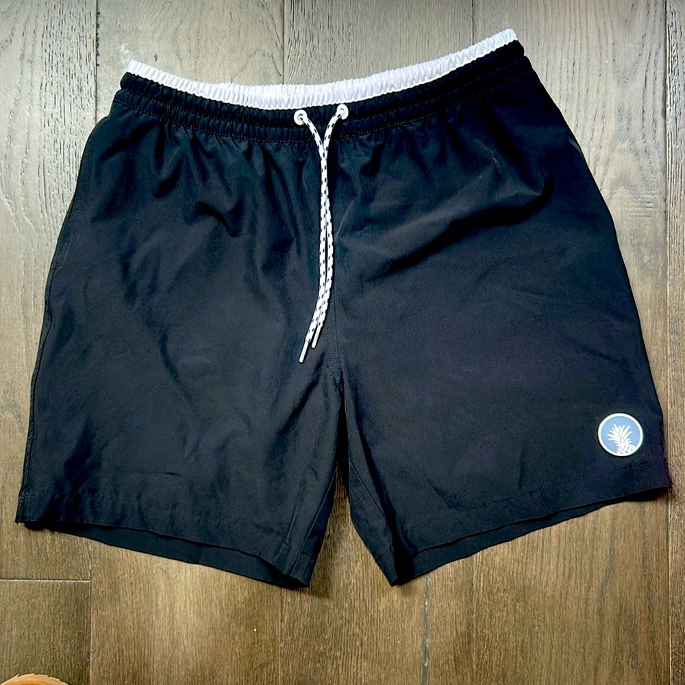 Chubbies Men's Swim Shorts 7" Stretch swim Trunks black white waist size …